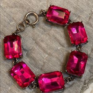 hot pink stone bracelet